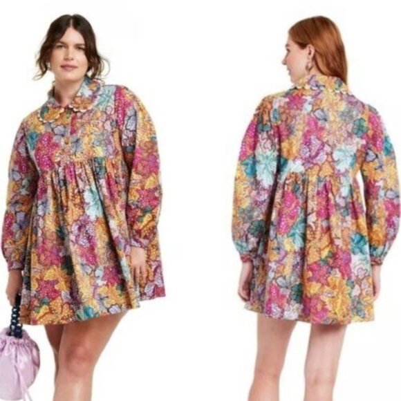 Kika Vargas x Target Anemone Floral Mini Dress - Picture 1 of 2